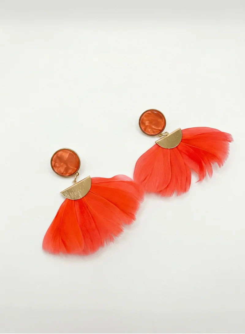 انيتاس Red Feather Earring